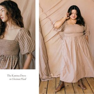 Christy Dawn The Katrina Dress | Chestnut Plaid XS